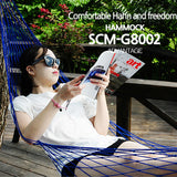 Portable Nylon Mesh Hammock Outdoor Sleeping Bed for Travel Camping Blue Green Red Hanging Folding Patio Swing Chair Furniture
