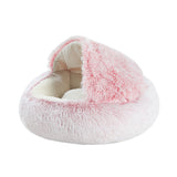 Ultra Soft Plush Cat Tent Cave Bed Pet Dog Beds Cushion Comfortable Nest Donut Cuddler Self Warming Sleeping Bed for Cats Puppy