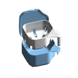 Denture Storage Box Soak Container For Invisalign Brace Fake Teeth Two Layer With Hanging Net Travel Prosthesis Denture Case