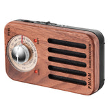 AM/FM Portable Radio, Retro Cherry Wood Pocket Radio With Best Reception, Headphone Jack, By 2 AA Battery