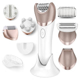 6in1 electric women epilator female shaver leg body hair removal lip chin depilatory lady bikini trimmer facial hair remover