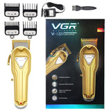 Full metal cord/cordless electric hair clipper professional beard hair trimmer for men adjustable haircut machine rechargeable