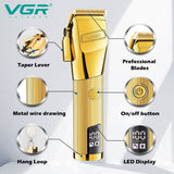 VGR professional all metal hair trimmer for men electric barber hair clipper rechargeable hair cutting machine cord/cordless