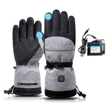 Moto Touch Screen Heated Gloves Winter Outdoor Motorcycle Thermal Gloves Guantes Para Waterproof Heating Riding Ski Warm Gloves