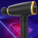 LCD Display Fascia Gun Relaxing Muscle Deep Vibration Fascia Bar Muscle Fitness Massager Back Neck Massager Masajeador De Pies