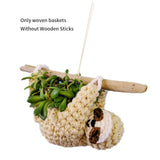 2pcs Home Decor Indoor Outdoor Hanging Planter Bedroom Door Storage Wall Balcony Multifunction Woven Plant Basket Toys Office