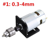 1 Set DC 12V Lathe Press 795 Motor With Drill Chuck and Mounting Bracket or 24V 15A 360W Power Convertor
