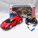Deformation Robot RC Cars 360° Rotation Cool LED Lighting Remote Control Stunk Car Vehicle USB Charge Transformation Robot Car