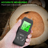 Digital Wood Moisture Meter Professional Timber Hygrometer Portable Tool LCD Display Timber Damp Detector With Data Preservation