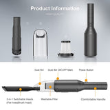 Handheld Vacuum Cleaner, Cordless 9 Kpa, Strong Suction Power is Powered By Lithium-Ion Battery, For Home and Car