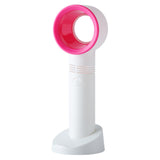 Portable Bladeless Fan Cordless Handheld USB Rechargeable Cooling Fan Summer Mini Air Cooler 3 Speed Level Leafless Desktop Fan