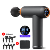 New Massage Gun Massager LCD Screen 99Gears 8Heads Electric Fascia Gun for Neck Foot Body Massager