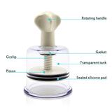 Chinese Vacuum Massage Cupping Cans Set Twist Handle Body Massager Anti Cellulite Cup Suction Enlarger For Muscle Pain Relief