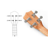 21 Inch Ukulele Soprano 4 Strings Mini Guitar With Rosewood Fingerboard Closed Knob 15 Frets Hawaiian Style Stringed Instrument