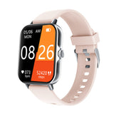 Smart Watch F107 Men Big Screen BT Call Blood Glucose Body Temperature Monitor Voice Assistant Women Fashion  Smartwatch