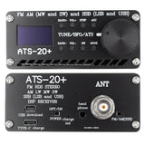New ATS-20+ Si4732 All Band Radio Receiver FM AM (MW &amp; SW) SSB (LSB &amp; USB) With Battery + Ant Enna + Speaker + Case