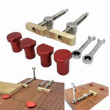 Woodworking Desktop Clip Adjustable Clamp W/ Bench Dog Holes Stop Fast Fixed Clip Quick Fixture Clamping Tool Kit WorkBench Tool