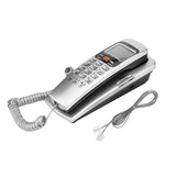 Mini Office Phone Caller ID Landline Phone Desktop Fixed Wired Phone Wall Mountable Phone with LCD Display for Home Office Hotel