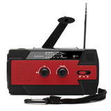 Multifunctional Radio Hand Crank Solar Crank Dynamo Powered AM/FM/WB Weather Radio with Led Lights 4000 MAh Power Bank SOS