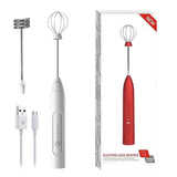 Electric Mixers Handheld Milk Foame Maker with 2 Stainless Steel Whisks 3-Speed Mini Stirrer for Coffee Latte Cappuccino Egg Mix