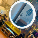 Desktop Bluetooth three color LED light cosmetic mirror Special cosmetic mirror with light Multifunctional desk lamp mirror