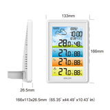 Wireless Home Weather Station Hygrometer Thermometer Digital Moon Phase Alarm Clock Colorful Barometer Thermohygrometer