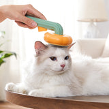 Pumpkin Pet Cat Comb Dog Hair Removal Selfcleaning Flea Comb for Cats Dog Grooming combs Tangled Hair Clean Brush Pet Supplies