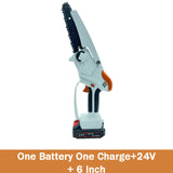 New 5/6Inch 220V 550W Mini Electric Saw Chain Saw With 1 Battery Rechargeable One-handed Woodworking Pruning Garden Tool EU Plug