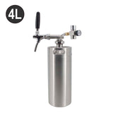 4L/128OZ Complete Mini Keg EU Faucet System Camping Picnic Party Portable Taproom Mini Keg Dispenser Kegerator