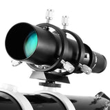 50mm Guide Scope Finderscope with Double Helical Focuser for Astronomical Telescope 183mm 1.25in Focal Length Ratio Guidescope