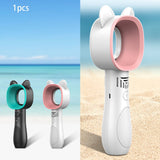 Outdoor Usb Rechargeable Fan Portable Bladeless Fan Handheld Mini Cooler No Leaf Handy Cooling Fan Small Fan Mini Charging