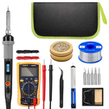 80W Digital Soldering Iron kit Electric Soldering Iron With On-Off Switch Knife Desoldering Pump Soldering Iron Tools