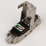 10Pcs/Lot Tool-Free Shielded RJ45 Cat 7 Termination Plug Cat7 Plug / Cat7 Connector Connectors Modular 23/24AWG-Gray