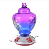 Outdoor Hummingbird Food Feeders Hand Blown Glass Drinker Hummingbird Feeder Leak-Proof Easy to Clean Parrot accessories