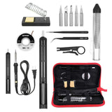Meterk 14 in 1 Soldering Iron Kit 60W Adjustable Temperature Welding Soldering Iron with ON/OFF Switch 5pcs Soldering Tip Solder