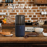 Coffee Grinder Electric Coffee Bean Grinder USB-C Rechargeable Blade Coffee Grinder for Coffee, Spices, Nuts