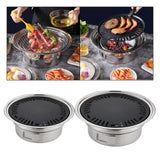 Korean Charcoal Barbecue Grill BBQ Stove Stove Plate Non-Stick Charcoal Pan BBQ Plate for Traveling Picnic Grilling Fish Steak