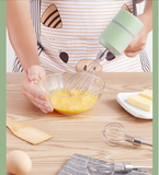 USB Rechargeable Handheld Mini Electric Egg Cream Beater Home Wireless Food Mixing Machine Tool For Baking 3 Color Available