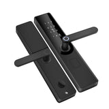 New Design Fingerprint And Touchscreen Keyless Smart Lever Door Lock Home Use Smart Lever Lock Front Door Aluminum Smart Locks