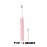 Electric automatic rechargeable  sonic IPX7  Waterproof toothbrush 5 Models with 2 Brush 3 Color