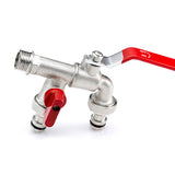 Indoor Outdoor Double Valve Detachable Practical Home Garden Manual Faucet 90 Degree Explosion Proof Universal Water Tap Copper