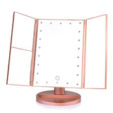 12 LEDs Touchs Screen Makeup Mirrors Espejo Bath Cosmetic Mirrors with 9 Led Lights Vanity Mirror for Bedroom Compact Mirror