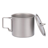 2X Titanium Cup 550Ml Ultralight Portable Pot Titanium Water Mug Cup For Outdoor Camping Hiking Backpacking