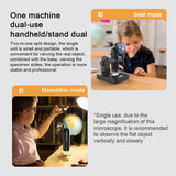 APEXEL 2 Million Pixels 1080P Digital Detachable Microscope 2-inch Display 20-100X Magnify 3 LED Lights 2-level Brightness