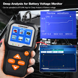 KONNWEI KW650 Car Motorcycle Battery Tester 12V 6V  Battery System Analyzer 2000CCA Charging Cranking Test Tools for the Car