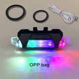 Waterproof Rear Tail Light LED USB Rechargeable Mountain Bike Cycling Light Taillamp Safety Warning Light Bicycle Light