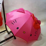 Cute Cartoon Kids Umbrella Animation Creative Long-Handled 3D Ear Modeling Children's Umbrella For Boys Girls 8K Sunshade