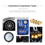 0–21 kg/cm³ 0–300 PSI Engine Cylinder Compression Tester Kit Automotive Tool Gas-Cylinder Pressure Test with Air Gauge