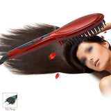 SANQ Digital Electric Hair Straightener Brush Comb Detangling Straightening Irons Hair Brush EU Plug