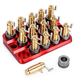 Aluminum Alloy Watch Mainspring Winding Winder Accessory Watch Repair Tool for 3135 2836 8200 Movement Red Base for Watchmakers